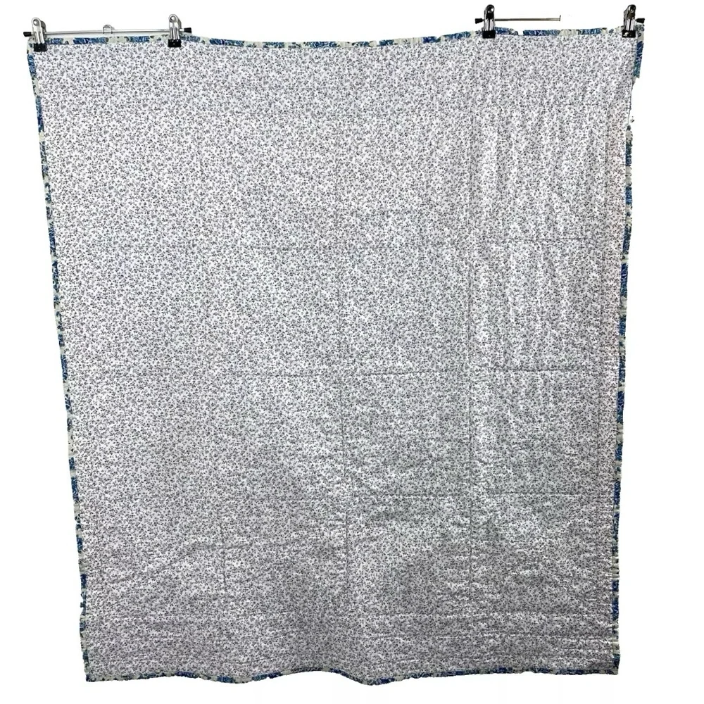 Vintage Handmade Floral Boho Baby Quilt